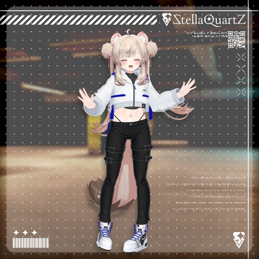 【アバター向け衣装3Dモデル】BRISK Street Style -ブリスクストリートスタイル-【スキニーパンツ&パーカー】