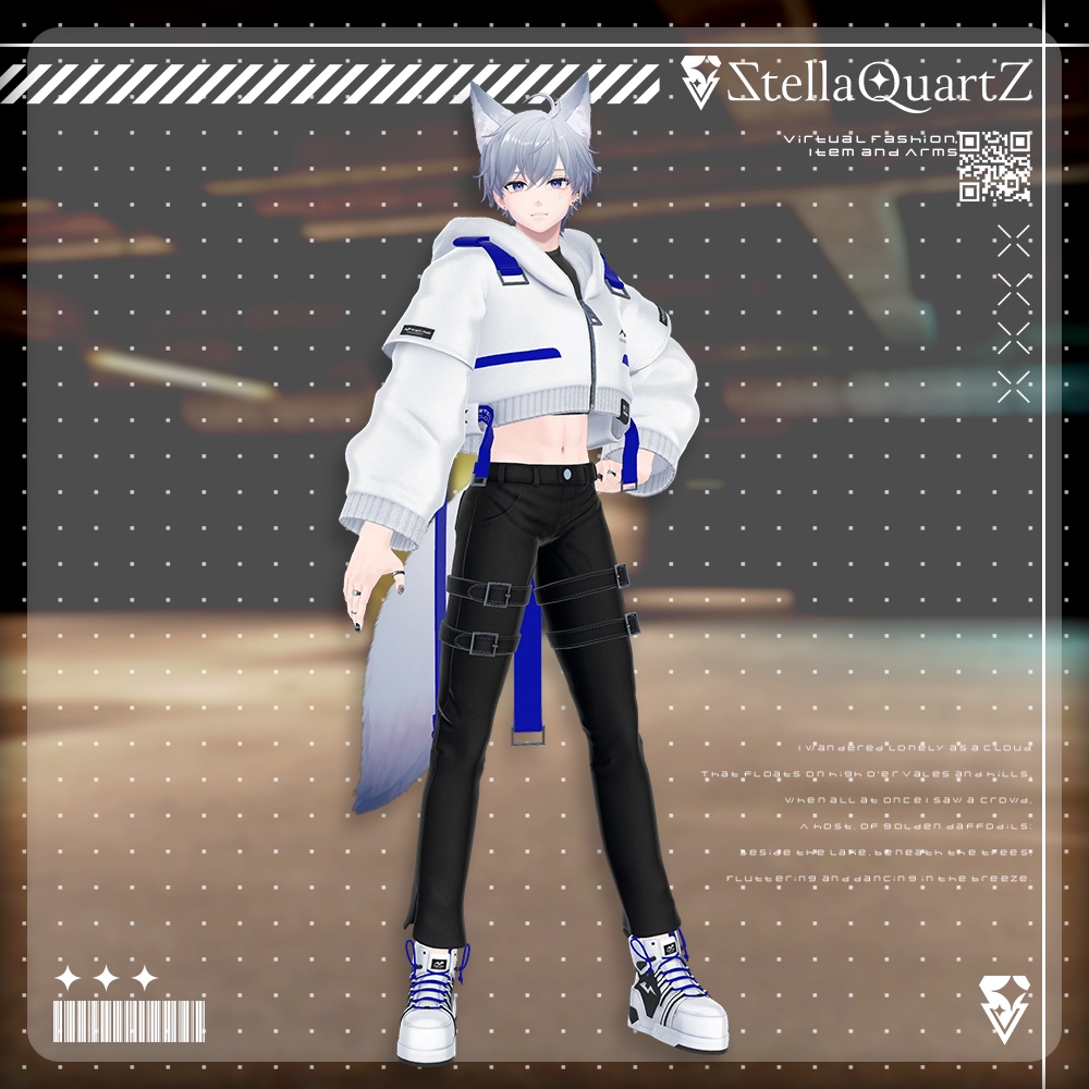 【アバター向け衣装3Dモデル】BRISK Street Style -ブリスクストリートスタイル-【スキニーパンツ&パーカー】