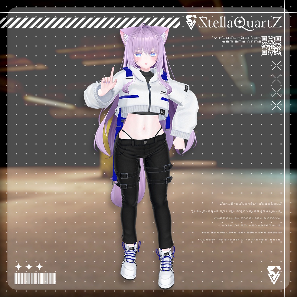 【アバター向け衣装3Dモデル】BRISK Street Style -ブリスクストリートスタイル-【スキニーパンツ&パーカー】