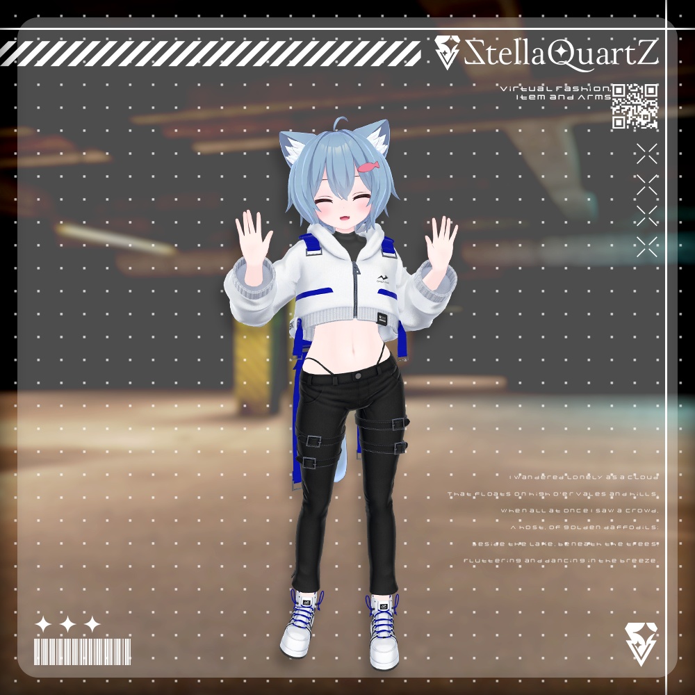 【アバター向け衣装3Dモデル】BRISK Street Style -ブリスクストリートスタイル-【スキニーパンツ&パーカー】