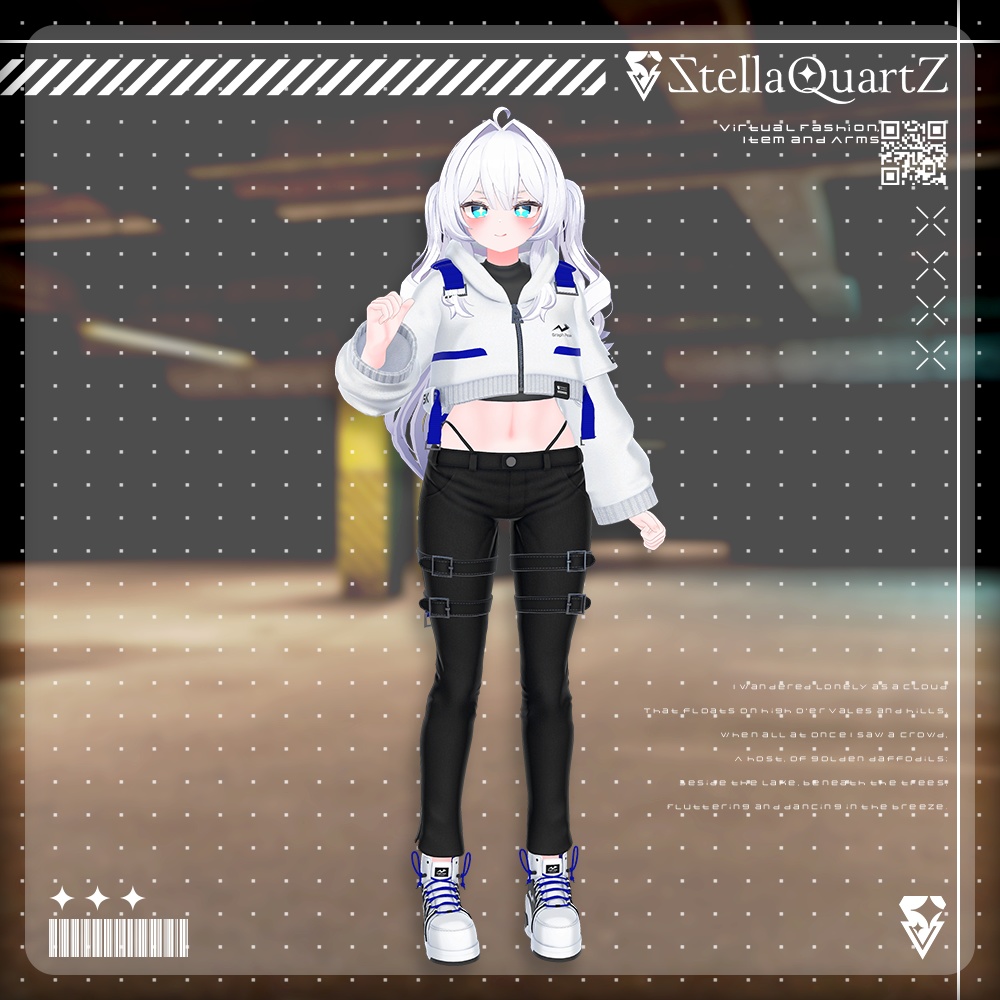 【アバター向け衣装3Dモデル】BRISK Street Style -ブリスクストリートスタイル-【スキニーパンツ&パーカー】