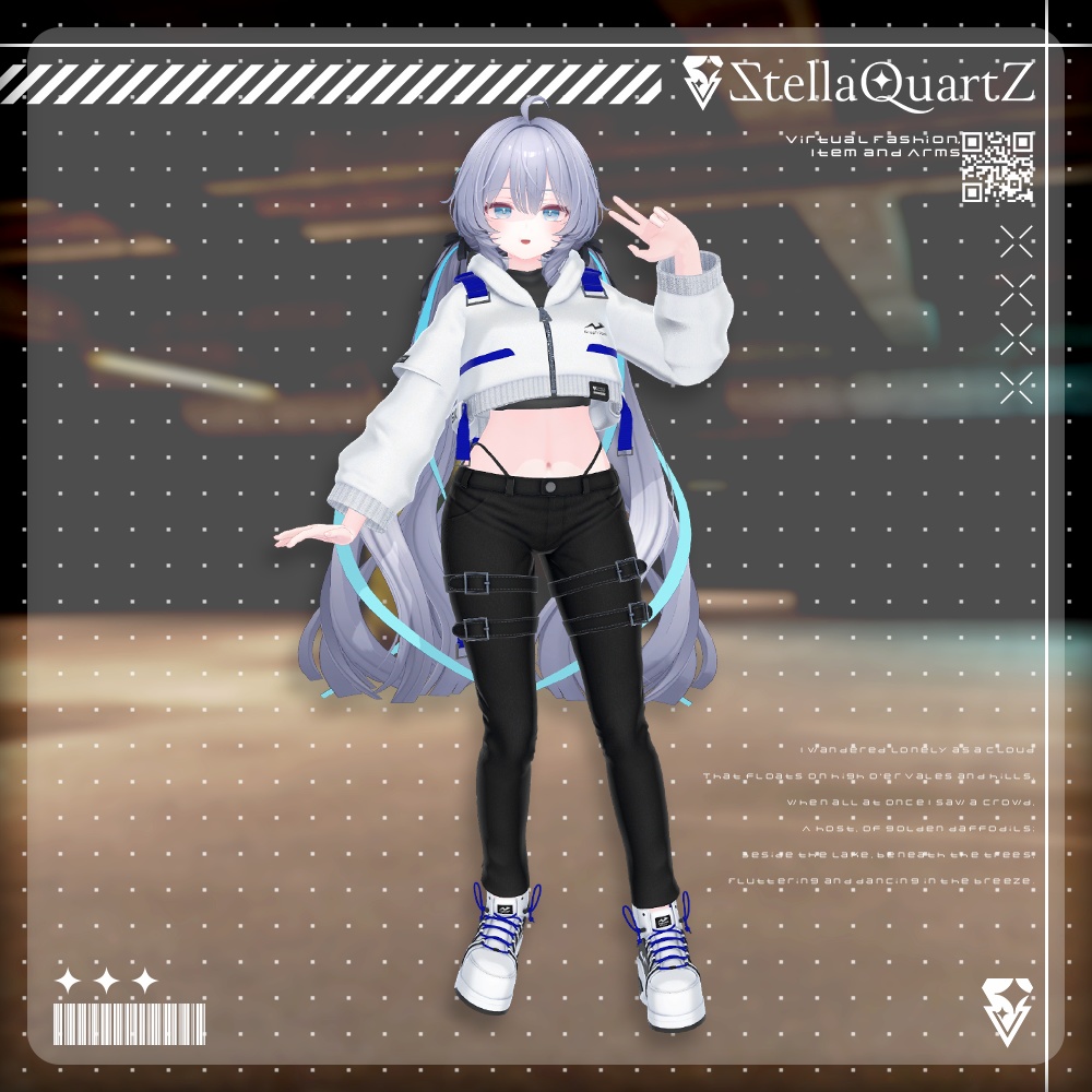 【アバター向け衣装3Dモデル】BRISK Street Style -ブリスクストリートスタイル-【スキニーパンツ&パーカー】