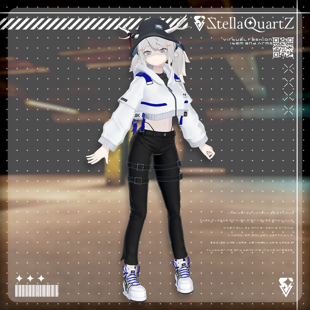 【アバター向け衣装3Dモデル】BRISK Street Style -ブリスクストリートスタイル-【スキニーパンツ&パーカー】