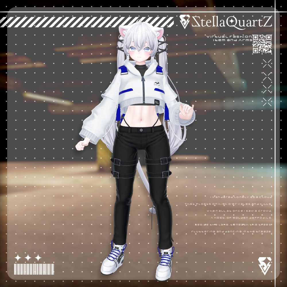 【アバター向け衣装3Dモデル】BRISK Street Style -ブリスクストリートスタイル-【スキニーパンツ&パーカー】