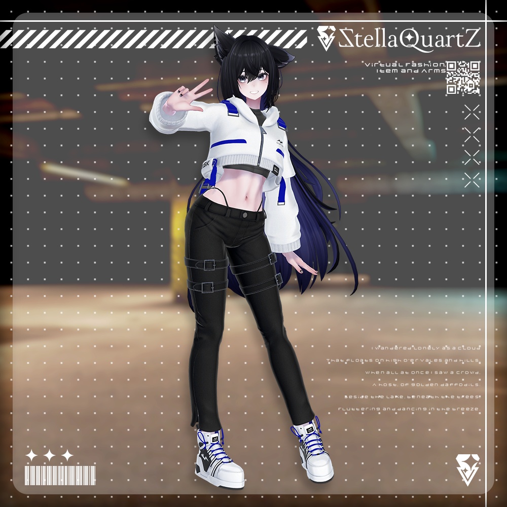 【アバター向け衣装3Dモデル】BRISK Street Style -ブリスクストリートスタイル-【スキニーパンツ&パーカー】