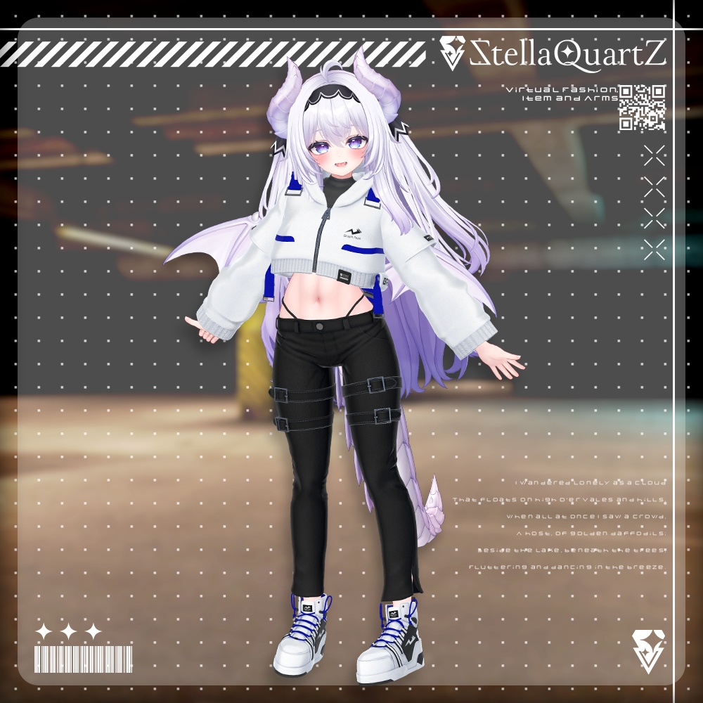 【アバター向け衣装3Dモデル】BRISK Street Style -ブリスクストリートスタイル-【スキニーパンツ&パーカー】