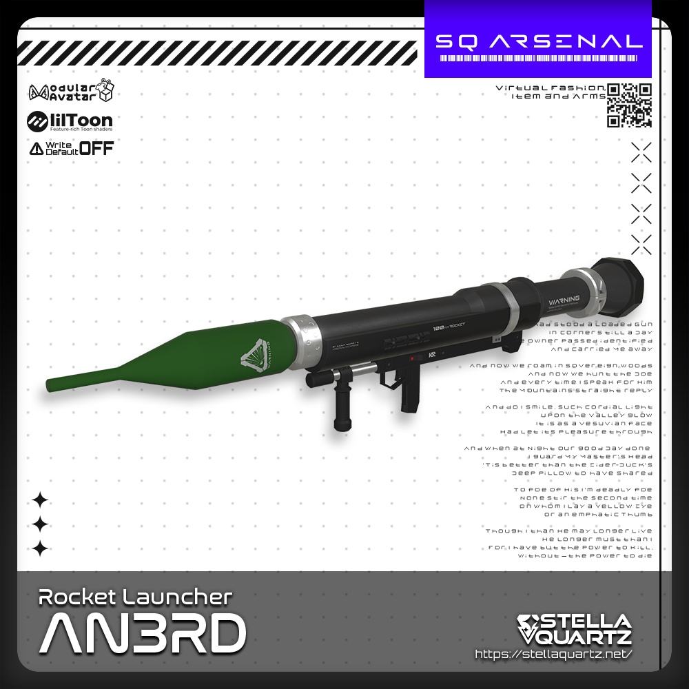 【ギミック付き3Dモデル】AN3RD-アンサード-【ロケットランチャー】