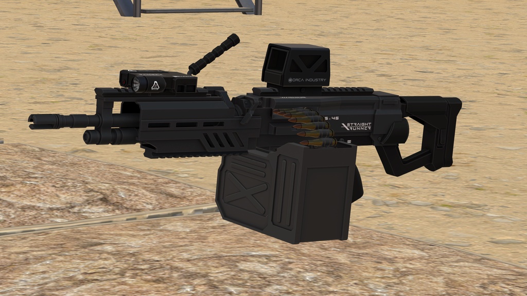 【ギミック付き3Dモデル】StraightRunner-ストレートランナー-【ライトマシンガン】