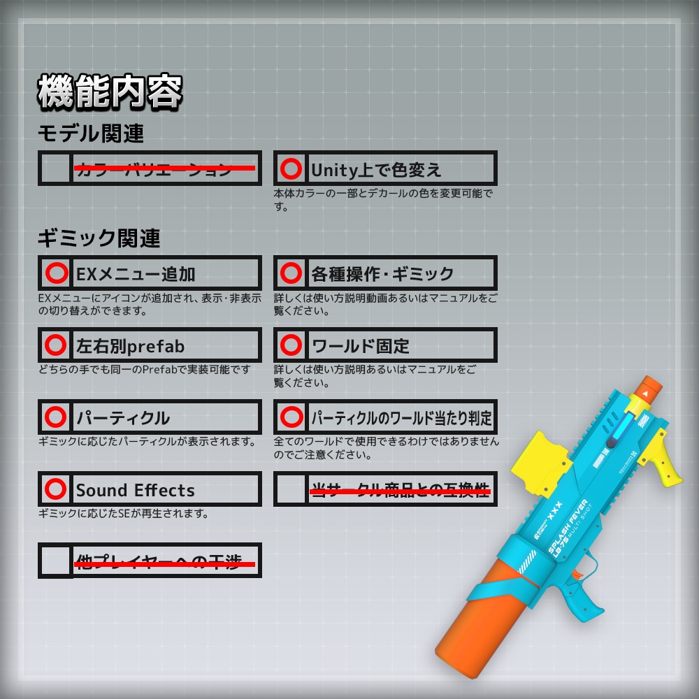 【ギミック付き3Dモデル】SPLASHFEVER_LB75-スプラッシュフィーバーLB75-【水鉄砲】