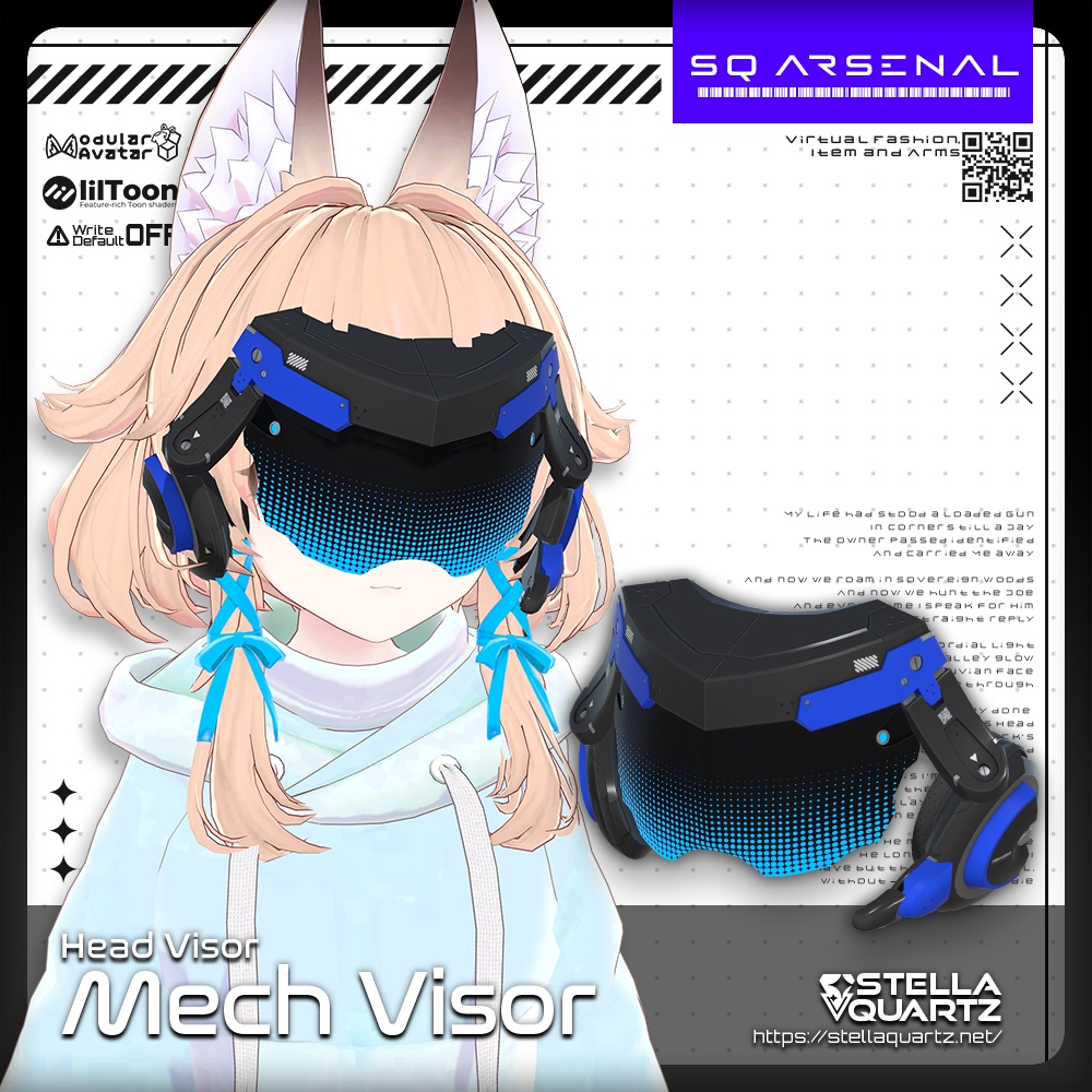 【ギミック付き3Dモデル】MechVisor-メックバイザー-【サイバーバイザー】