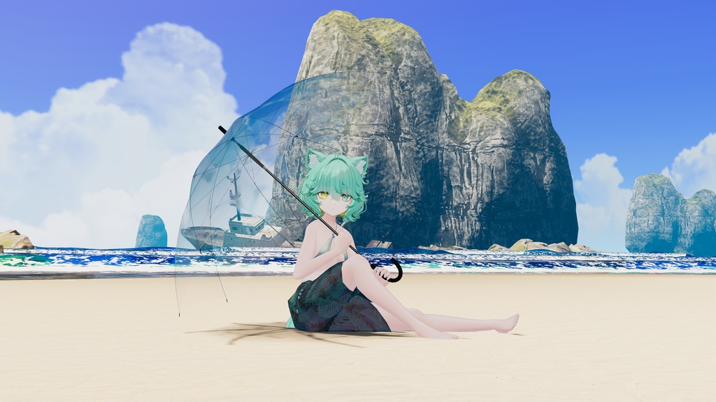 【ギミック付き3Dモデル】SimpleUmbrellaSet【傘セット】