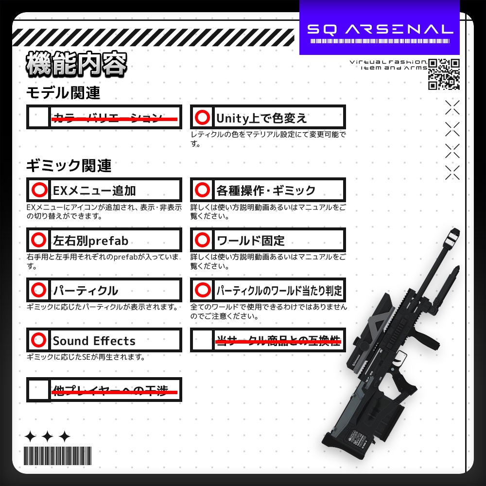 【ギミック付き3Dモデル】HAZER1270-ヘイザー1270-【縮退式ブルパップ対物ライフル】
