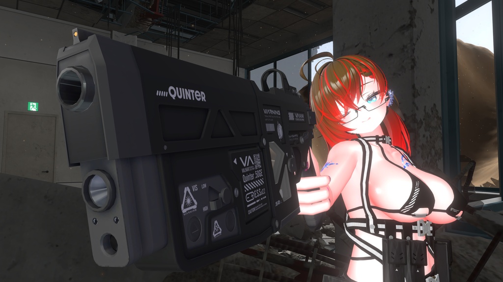 【ギミック付き3Dモデル】Quinter-クインター-【クリップ式大口径ハンドガン】