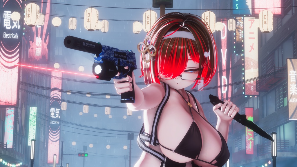 【ギミック付き3Dモデル】APHG-23L&APKN-12【ハンドガン&ナイフセット】