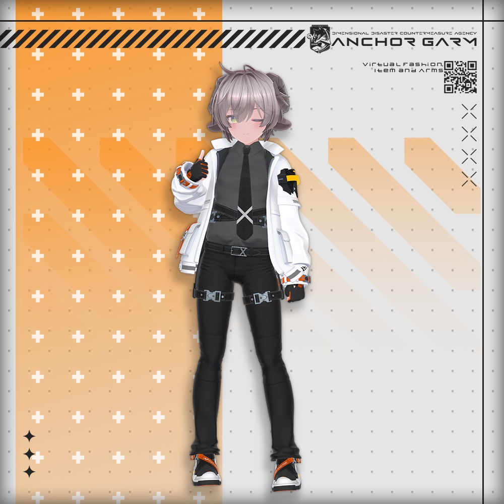 【アバター向け衣装3Dモデル】AG:Agent【テックユニフォーム】
