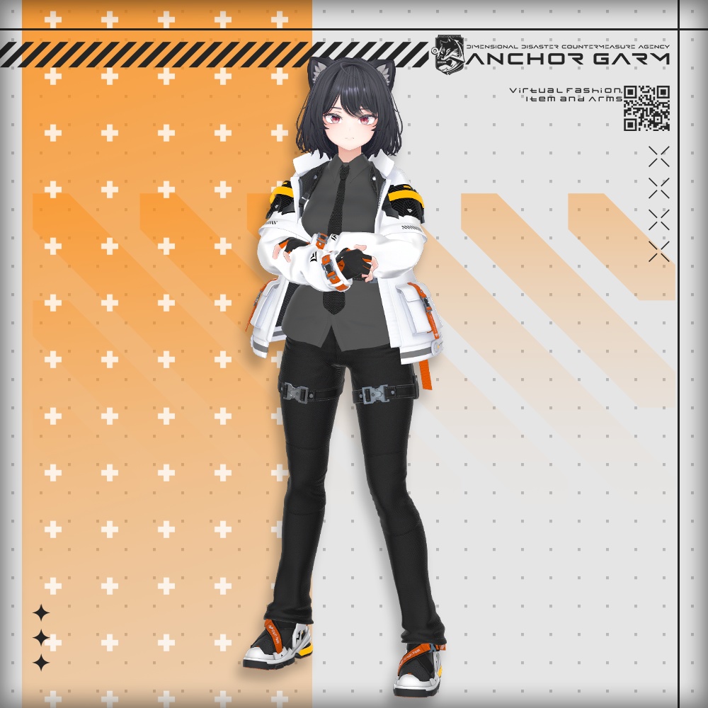 【アバター向け衣装3Dモデル】AG:Agent【テックユニフォーム】