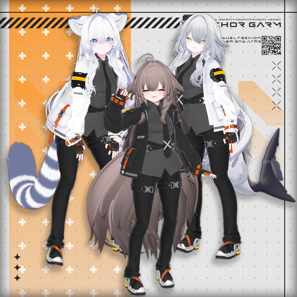 【アバター向け衣装3Dモデル】AG:Agent【テックユニフォーム】