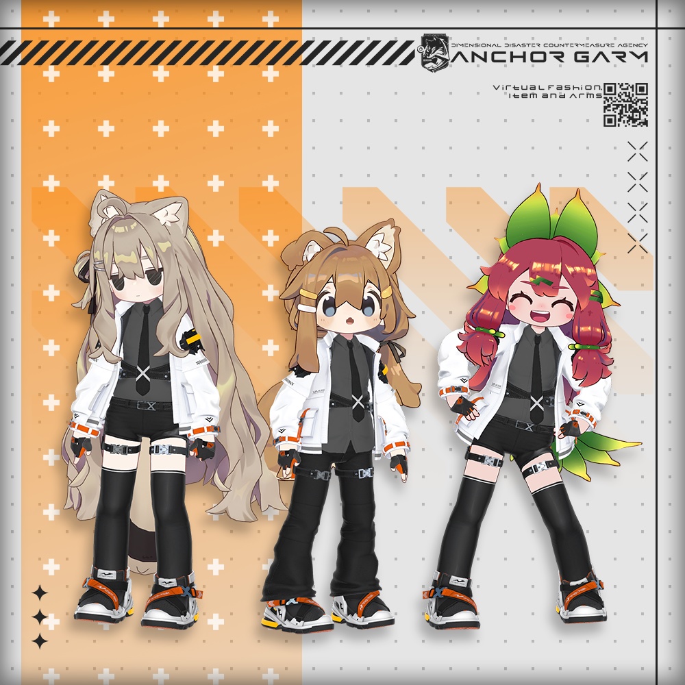 【アバター向け衣装3Dモデル】AG:Agent【テックユニフォーム】