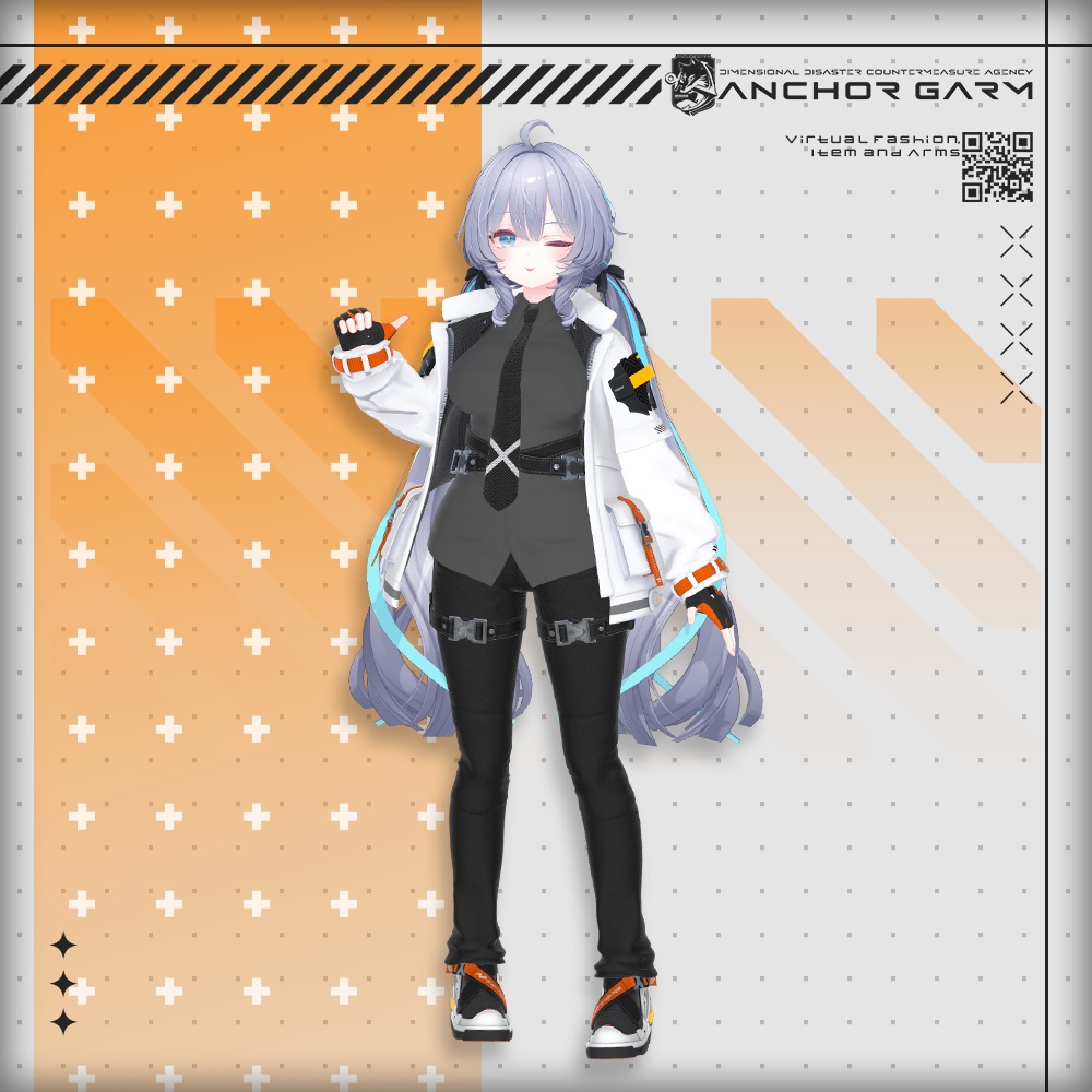 【アバター向け衣装3Dモデル】AG:Agent【テックユニフォーム】