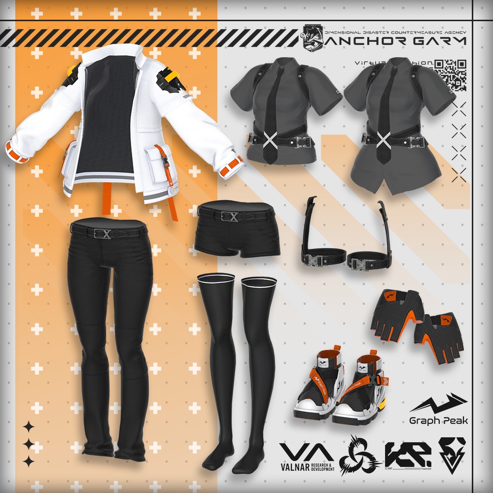 【アバター向け衣装3Dモデル】AG:Agent【テックユニフォーム】