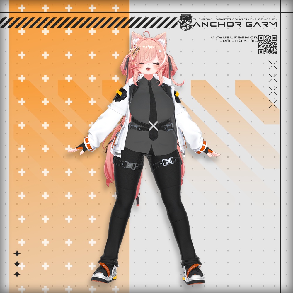 【アバター向け衣装3Dモデル】AG:Agent【テックユニフォーム】