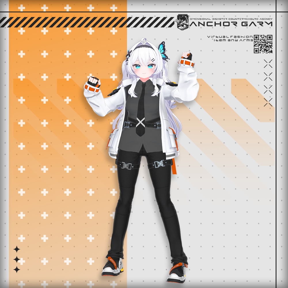 【アバター向け衣装3Dモデル】AG:Agent【テックユニフォーム】