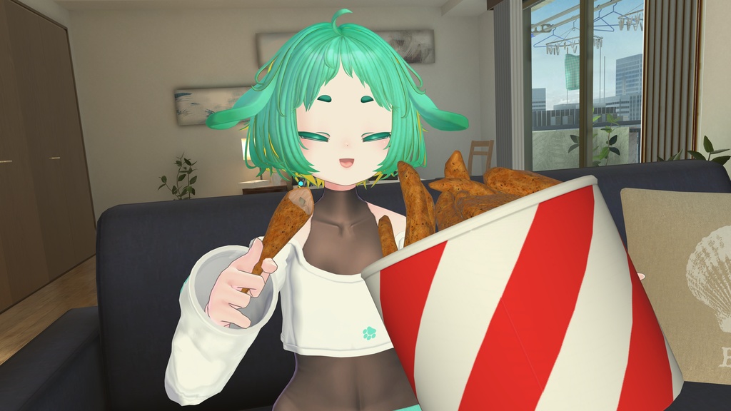 【ギミック付き3Dモデル】SQ ChickenBucket【チキンバケツ】