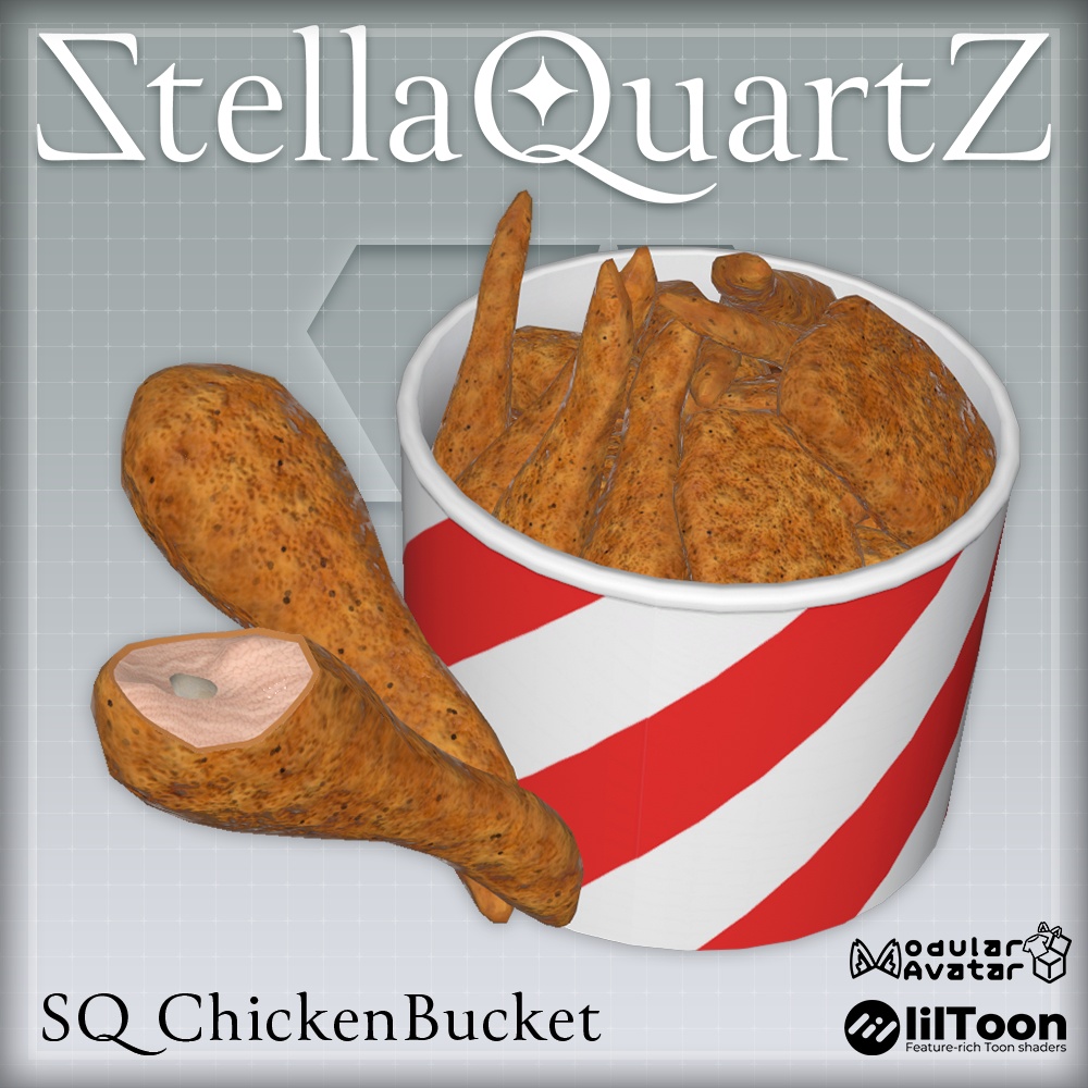 【ギミック付き3Dモデル】SQ ChickenBucket【チキンバケツ】