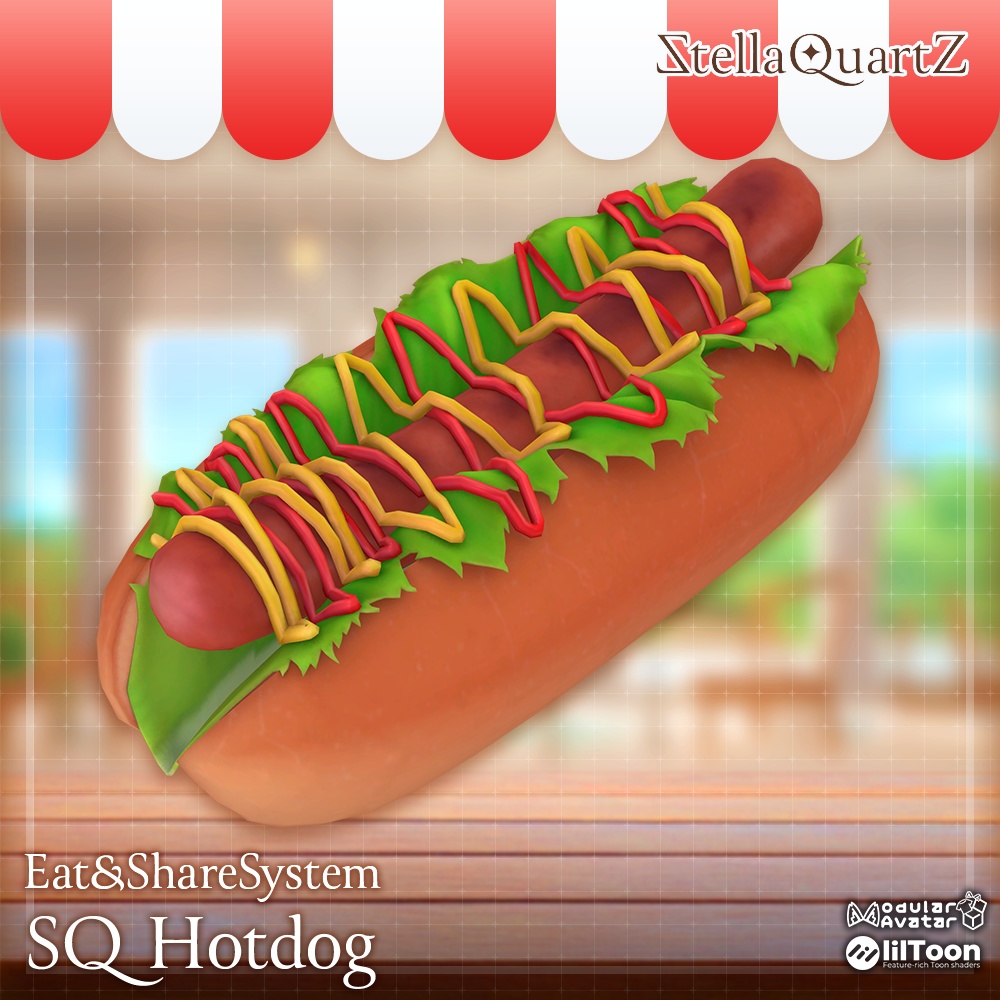 【ギミック付き3Dモデル】SQ Hotdog【ホットドッグ】