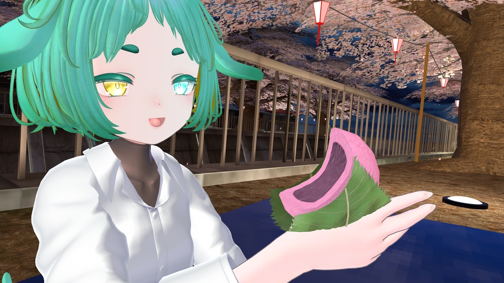 【ギミック付き3Dモデル】SQ OHANAMI Set-お花見セット-【団子桜餅茶】