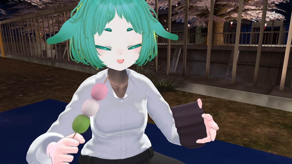 【ギミック付き3Dモデル】SQ OHANAMI Set-お花見セット-【団子桜餅茶】