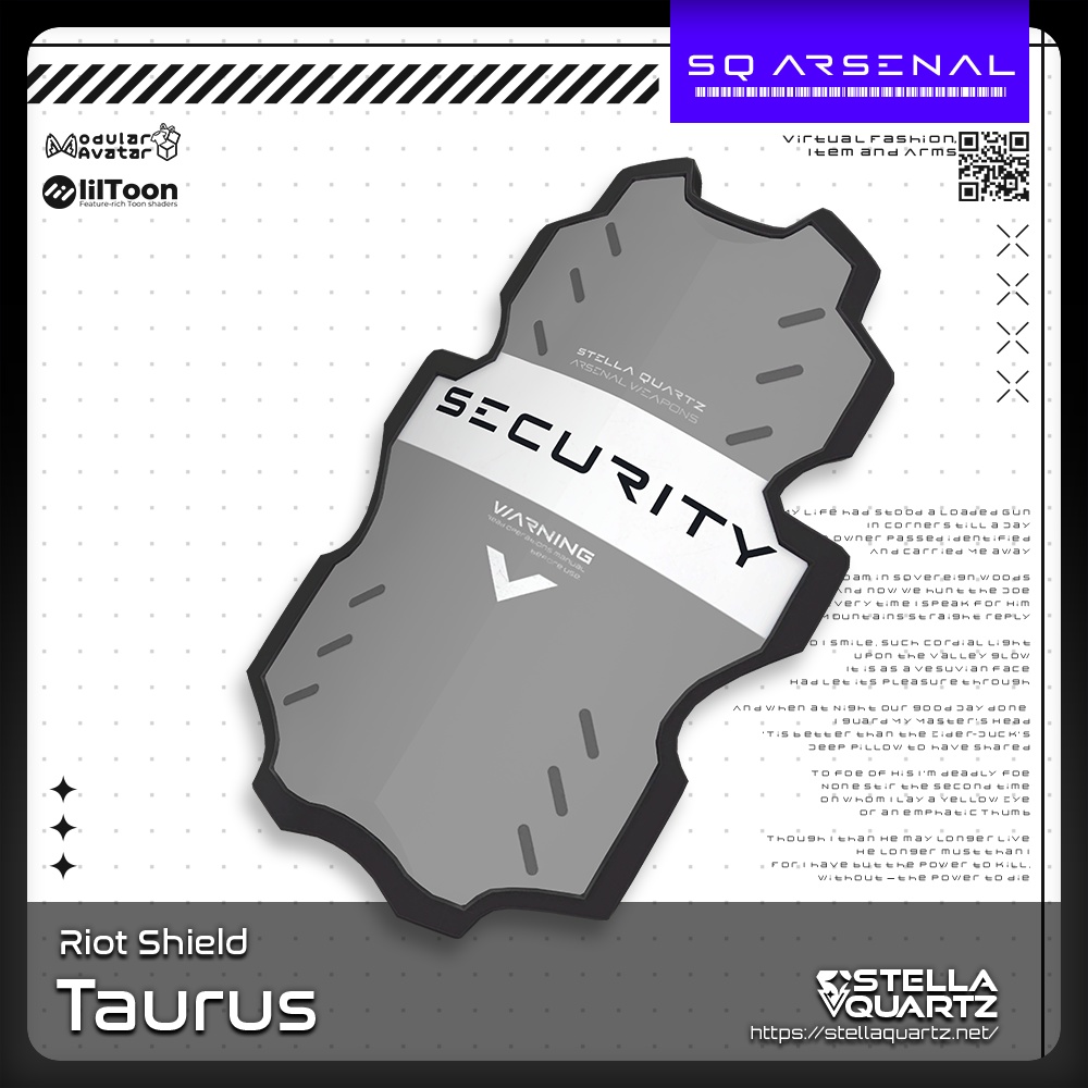 【ギミック付き3Dモデル】Taurus-タウルス-【ライオットシールド】