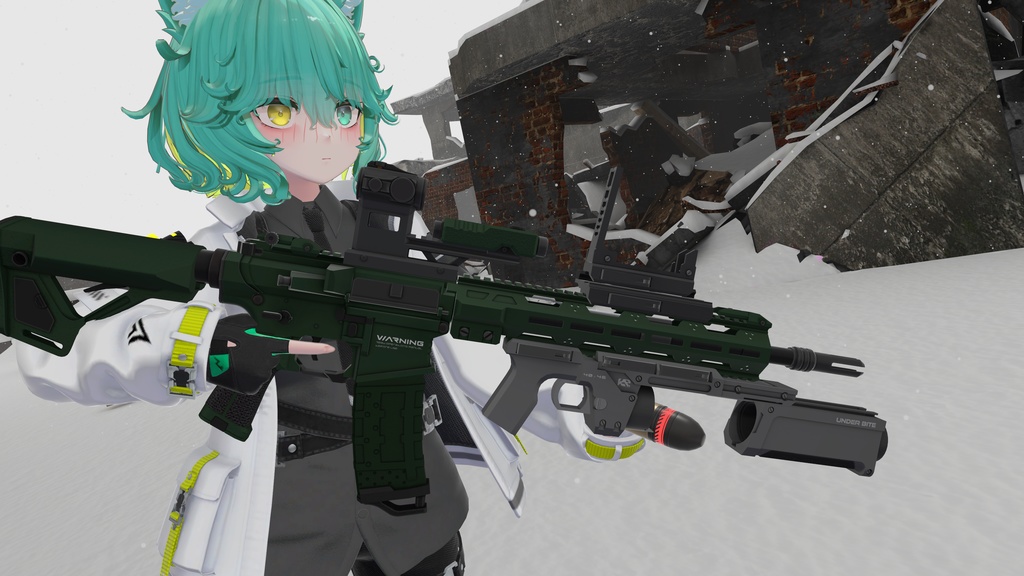 【3/27-3/29まで50%OFFSALE中】【ギミック付き3Dモデル】UnderBite-アンダーバイト-【アドオン式グレネードランチャー】