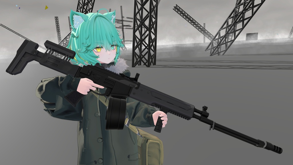 【ギミック付き3Dモデル】Monarufu-モナールフ-【分隊支援火器】
