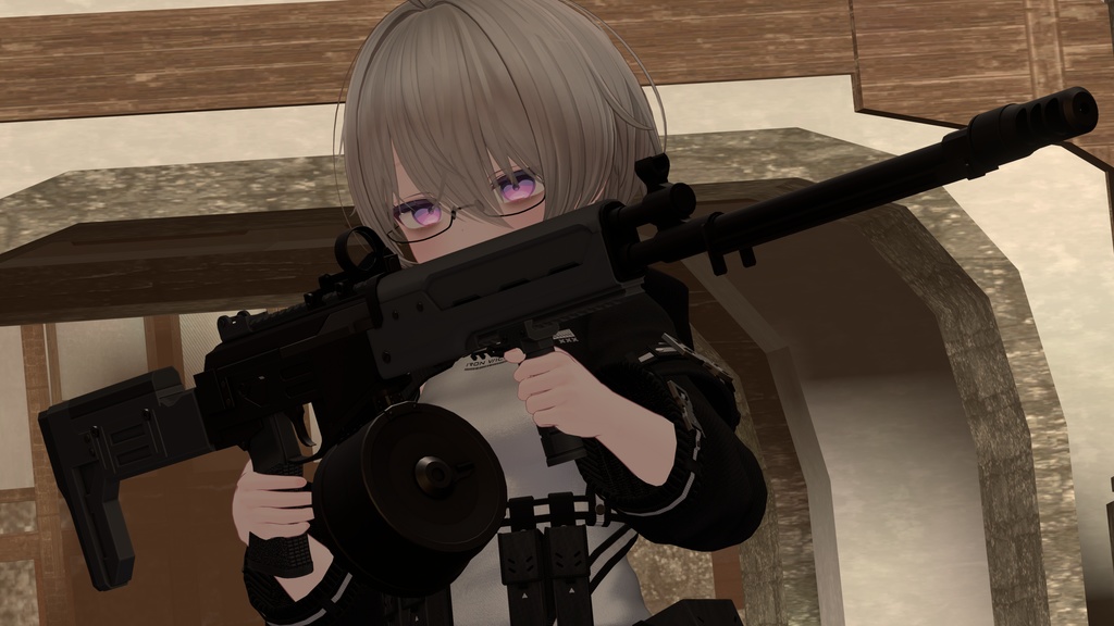 【ギミック付き3Dモデル】Monarufu-モナールフ-【分隊支援火器】
