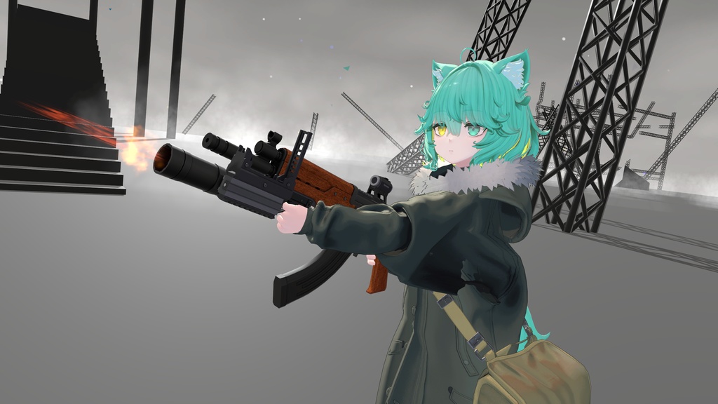 【5/6-5/8まで50%OFFSALE!】【ギミック付き3Dモデル】Ptashka-プターシュカ-【アドオン式グレネードランチャー】