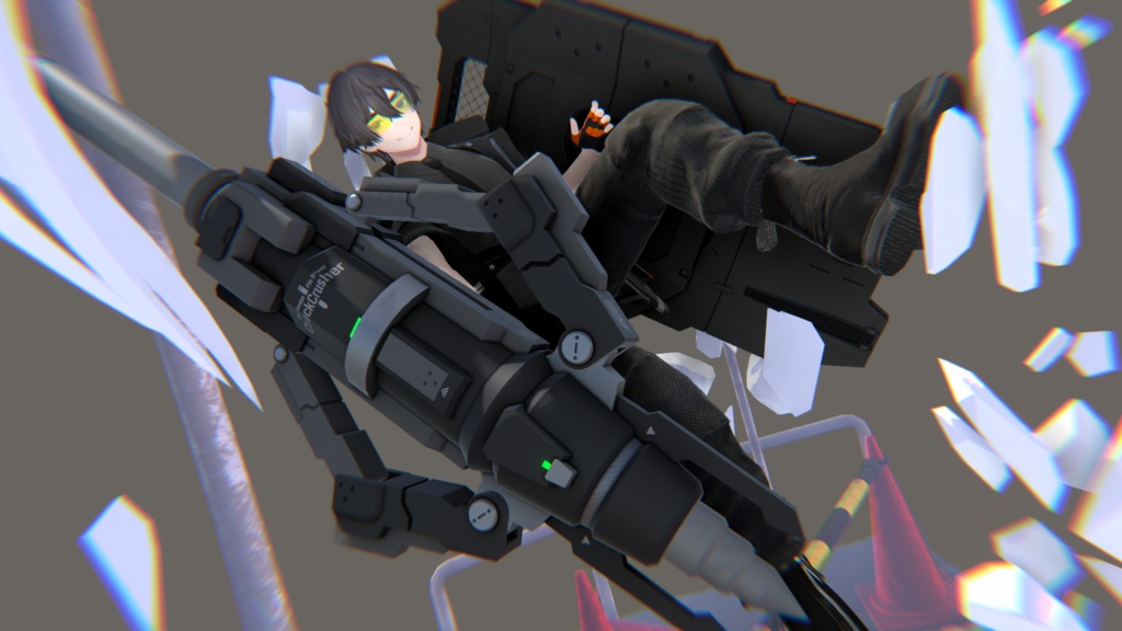 【5/28-5/30まで50%OFFSALE中】【ギミック付き3Dモデル】CrackCrusher-クラッククラッシャー-【パーカッションパイルドライバー】