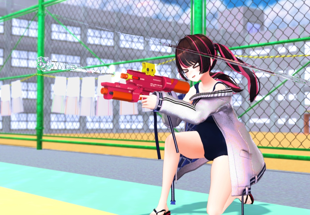 【ギミック付き3Dモデル】SPLASHFEVER_GB61-スプラッシュフィーバーGB61-【アドオン式水鉄砲】