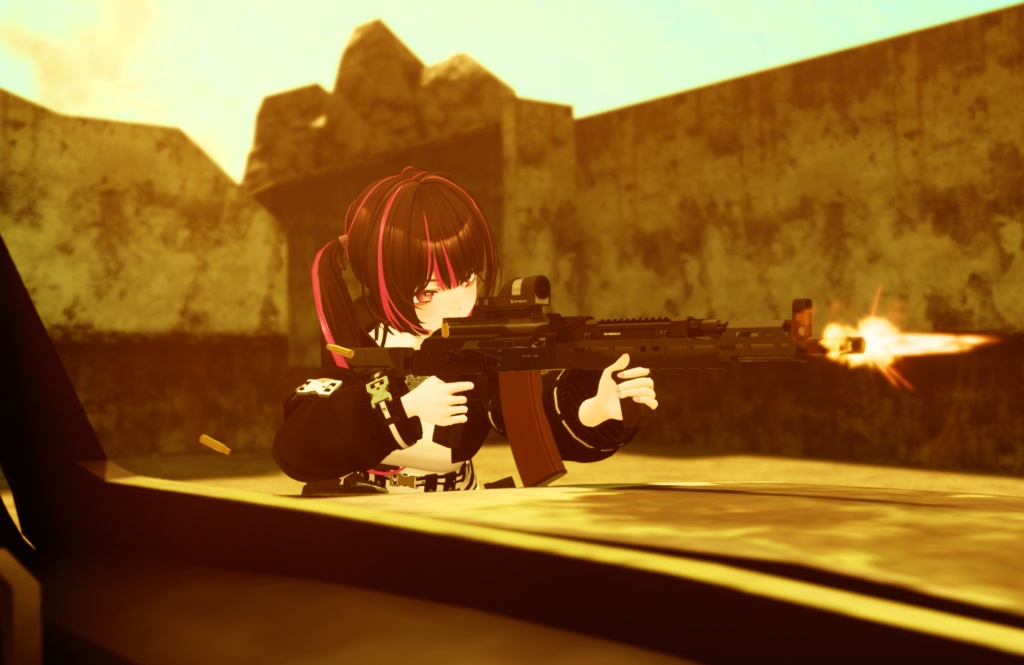 【8/1 15:00-8/3まで50%OFF】【ギミック付き3Dモデル】Liezvie-リエズヴィエ-【アサルトライフル】