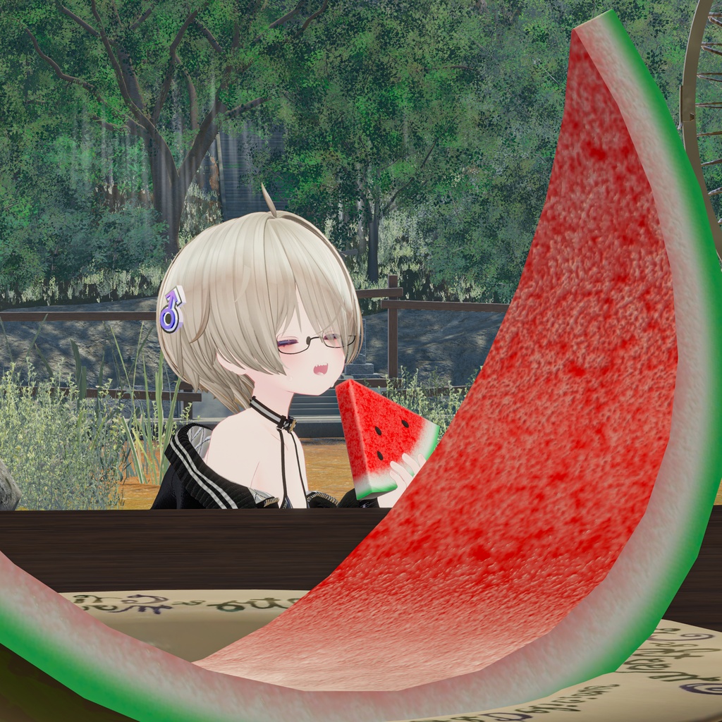 【ギミック付き3Dモデル】SQ WatermelonSet【スイカセット】