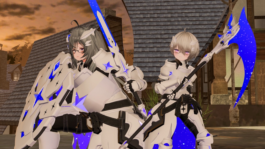 【08/29 15:00-9/2まで50%OFFSALE】【アバター向け衣装3Dモデル】StarryKnightsWhiteArmor-星騎士の白鎧-【騎士鎧】