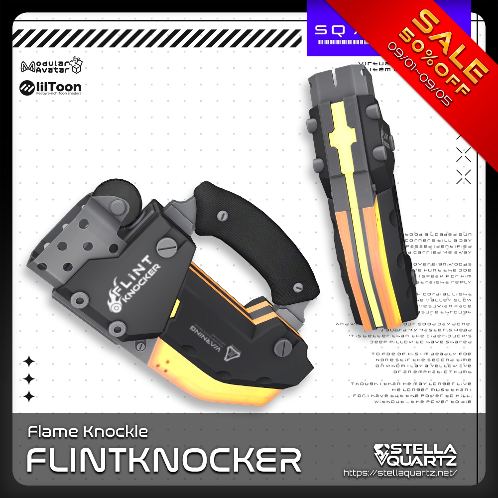 【09/01 15:00-9/5まで50％OFFSALE】【ギミック付き3Dモデル】FLINTKNOCKER-フリントノッカー-【フレイムナックル】