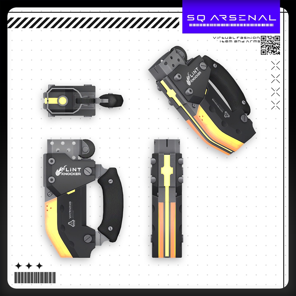 【09/01 15:00-9/5まで50%OFFSALE】【ギミック付き3Dモデル】FLINTKNOCKER-フリントノッカー-【フレイムナックル】