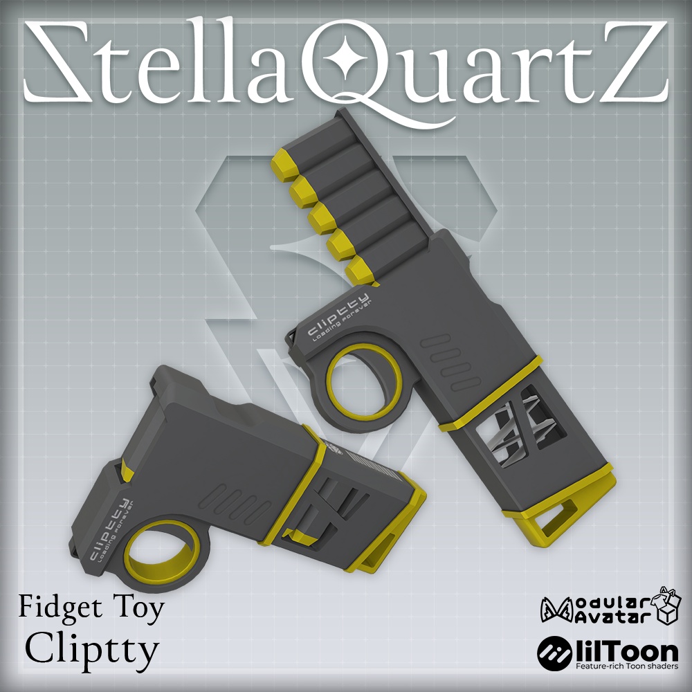 【ギミック付き3Dモデル】Cliptty-クリプティ-【フィジェットトイ】