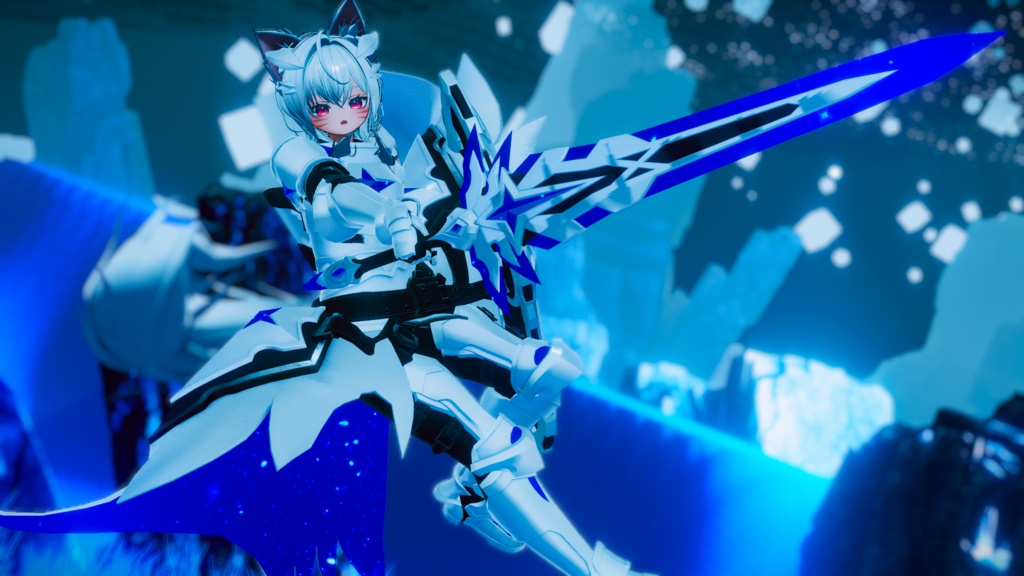 【09/12 15:00-09/16まで50%OFFSALE】【ギミック付き3Dモデル】StarryKnightsMSBlade&LargeShield-星騎士の白夜剣&大盾-【剣盾】