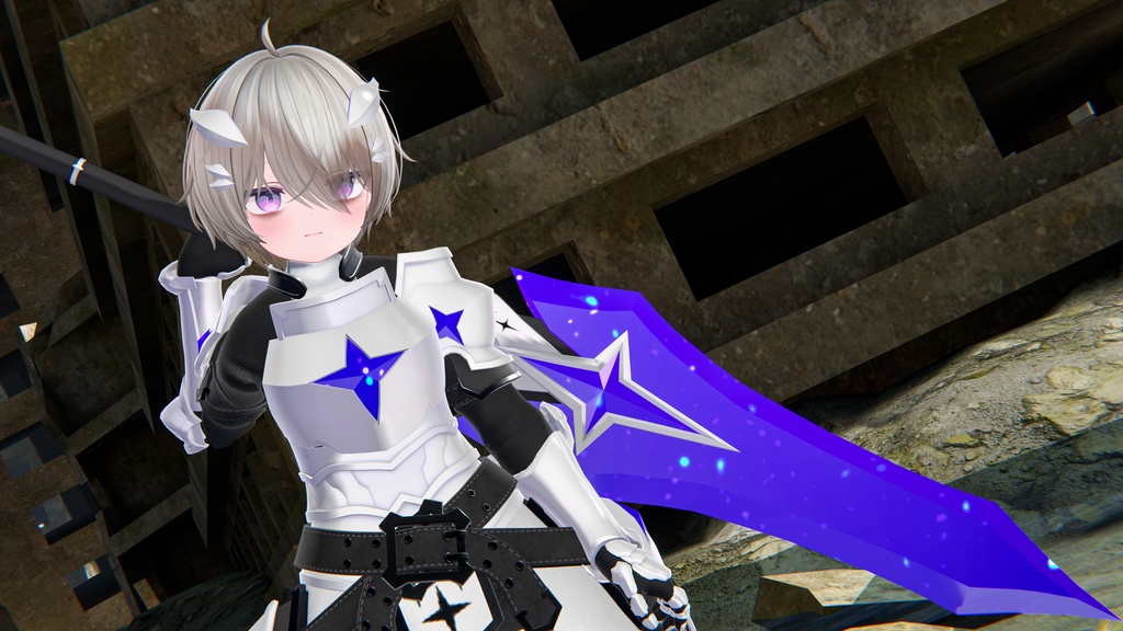 【10/24 15:00-11/03まで50%OFF】【ギミック付き3Dモデル】StarryKnightsSwordSpear-星騎士の剣槍-【剣槍】