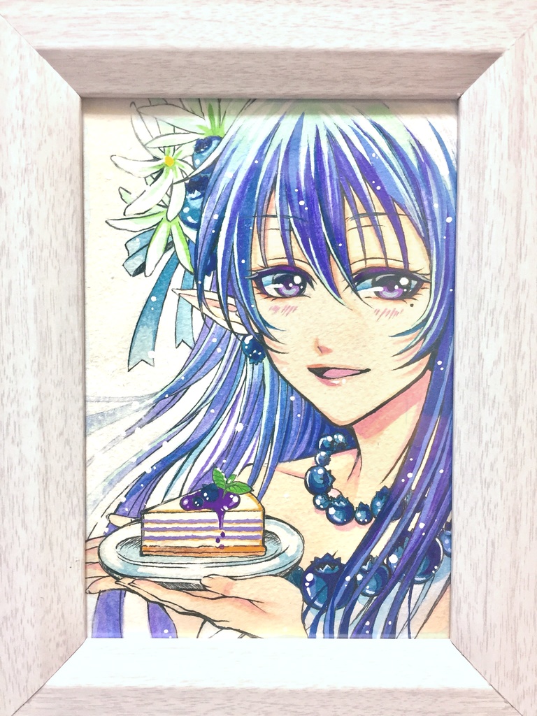 原画「ブルーベリーチーズケーキ」