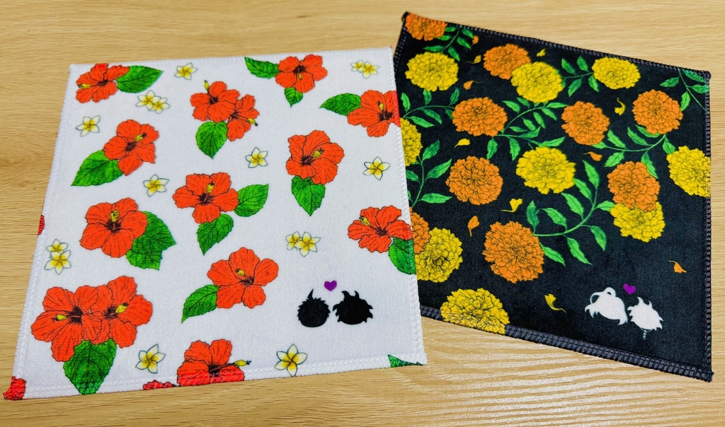 日狛・カム召ハンカチタオル