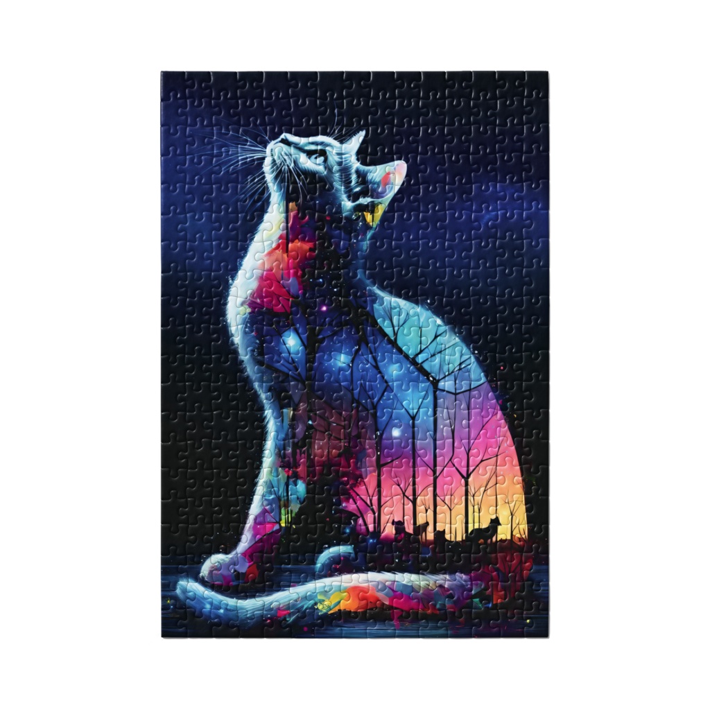 beautiful neon cats PUZZLE(300p)