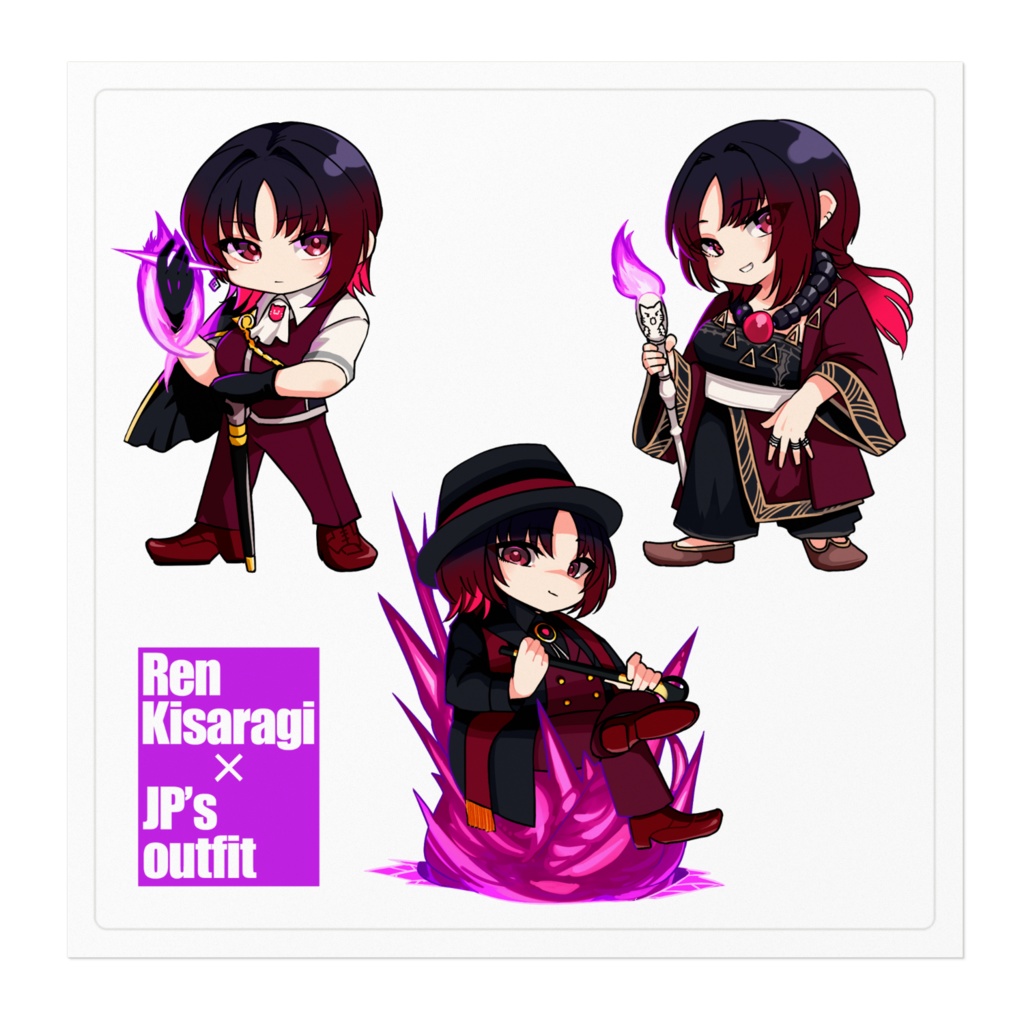 【非公式】如月れんJP風ステッカー